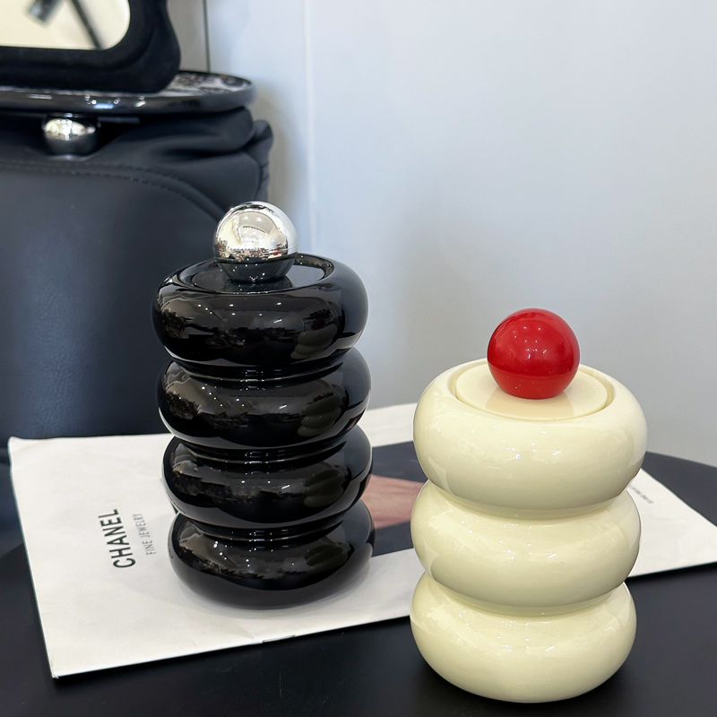 牙签盒轻奢高级家用陶瓷牙线盒