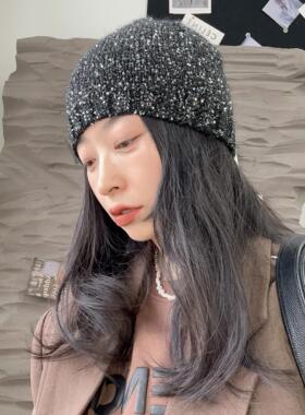 亮片帽秋冬韩版针织帽