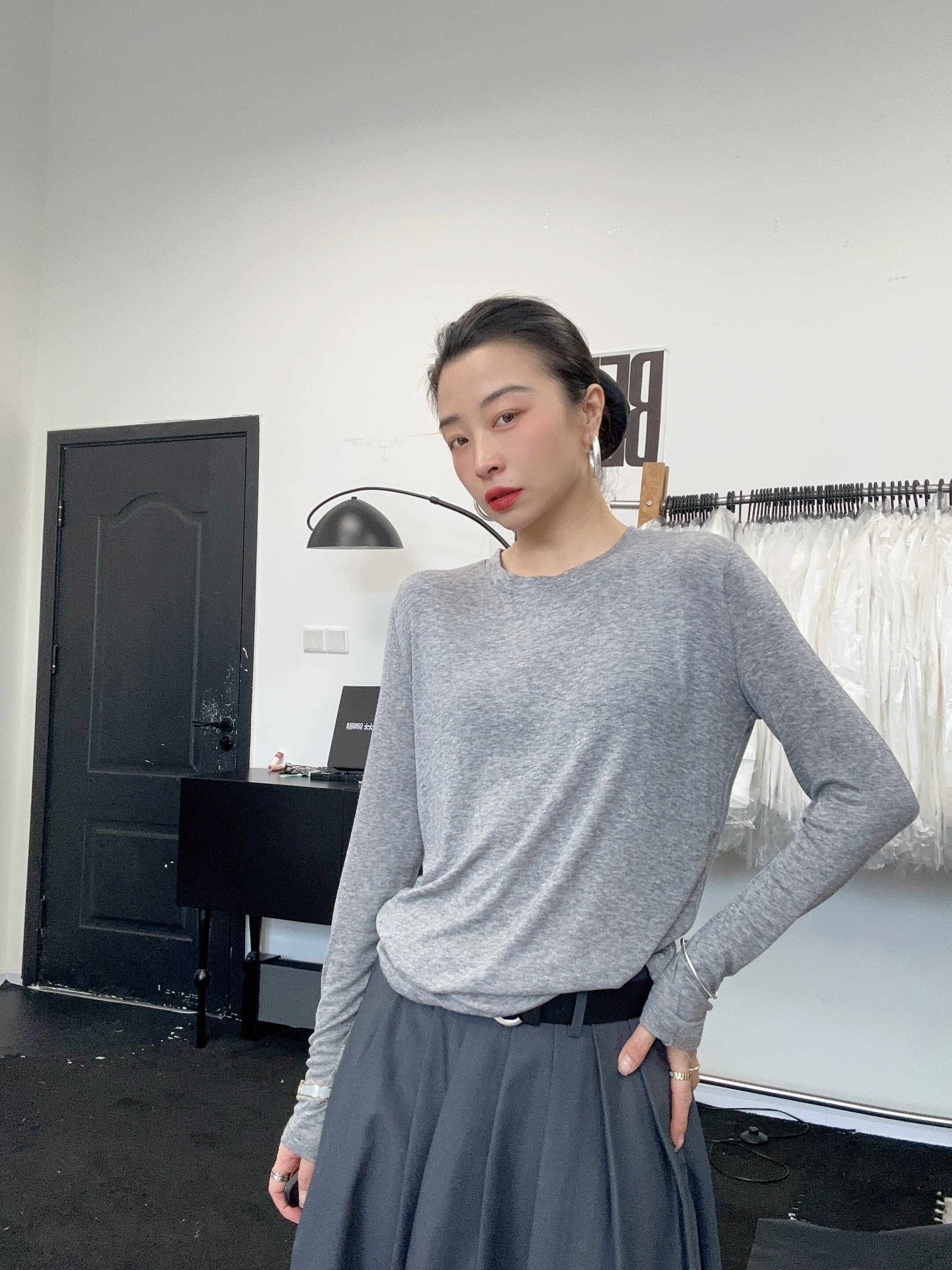 （蛋黄包饭）休闲薄款针织打底衫内搭纯色圆领百搭,女装/女士精品,毛针织衫,淘宝优惠券,粉丝福利购,淘宝优惠卷