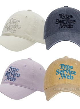 韩国代购 Typeservice Web Cap 新款棒球帽ins风格明星刺绣帽子