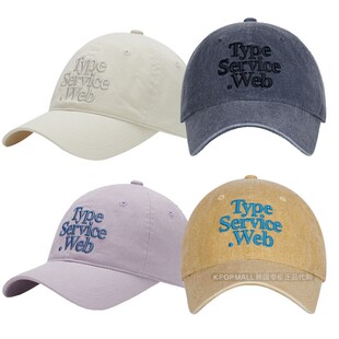 韩国代购 Typeservice Web Cap 新款棒球帽ins风格明星刺绣帽子