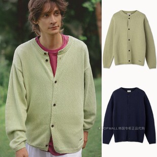 宽松纽扣毛衣外套高级感 MUDRA男女圆领针织开衫 韩国代购 BUDHI