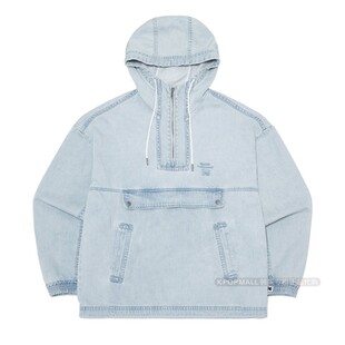 韩国代购 KODAK 25春季新品男女运动休闲天蓝色水洗连帽夹克外套