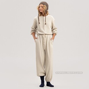 混色灰 亨利领连体裤 瑜伽服套装 舒适 BUDHI 正品 MUDRA韩国代购