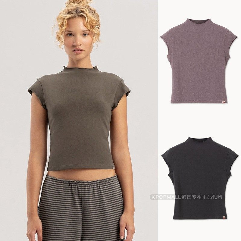 BUDHI MUDRA韩国代购高领短袖瑜伽上衣女款运动背心舒适透气 正品,运动/瑜伽/健身/球迷用品,瑜伽t恤,淘宝优惠券,粉丝福利购,淘宝优惠卷