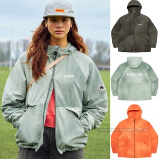 韩国代购 KODAK 25春季新品男女连帽防风防水宽松开衫夹克外套