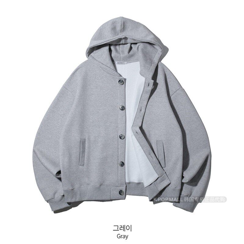 한국 정통 구매 ALVINCLO 22년 겨울 스타일 남성과 여성을 위한 캐주얼 루즈 버튼 벨벳 가디건