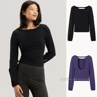 直邮 露背修身 BUDHI 25女款 运动休闲健身瑜伽上衣 MUDRA 韩国代购