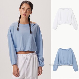 MUDRA BUDHI 不规则领口宽松休闲柔软舒适瑜伽T恤 直邮 韩国代购