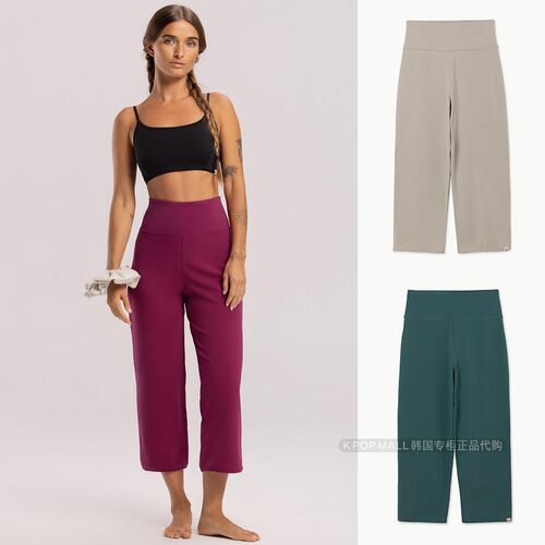 BUDHIMUDRA瑜伽长裤高腰露脐裤