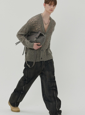 韩国代购 MAISON MINED 23男款宽松牛仔裤PINCH WIND DENIM PANTS