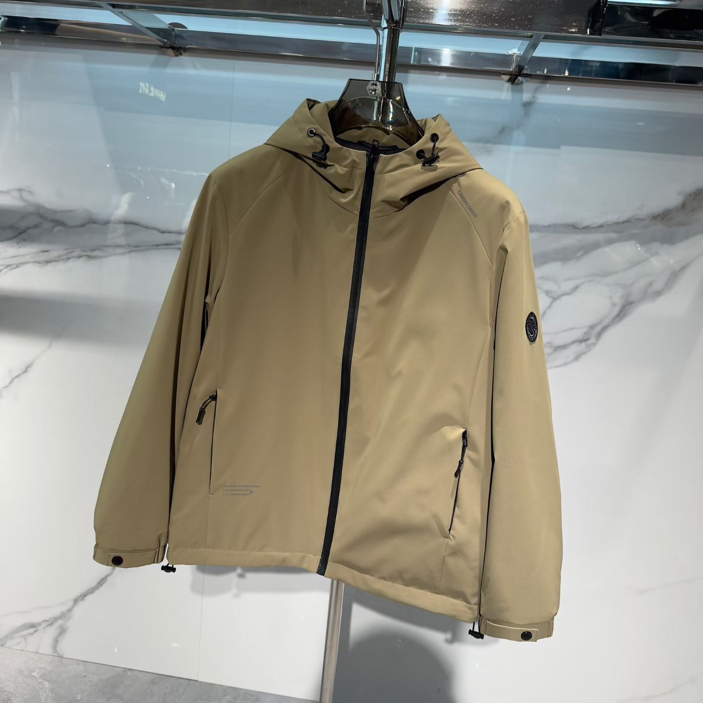 2025秋冬欧款新款男士户外防风防水连羽绒帽夹克外套