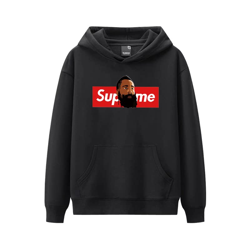 春秋冬季连帽卫衣篮球球星哈登库里欧文男士外套休闲长袖套头帽衫