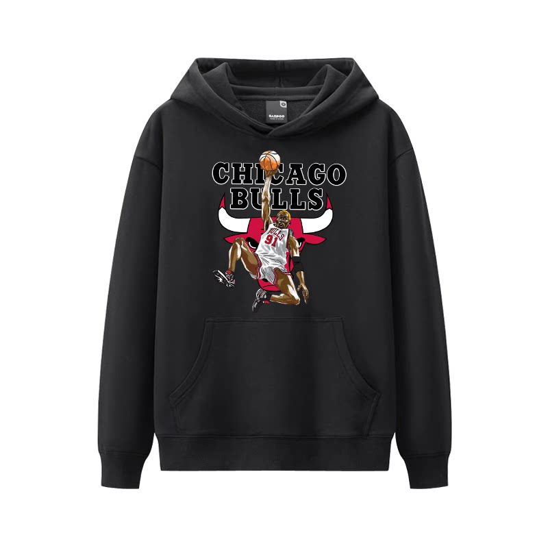 春秋冬季连帽卫衣大虫罗德曼彩色头像男士外套休闲长袖套头帽衫潮