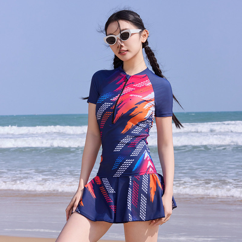 女分体泳衣高级感保守修身游泳衣胖mm大码泳装游泳馆专用专业训练