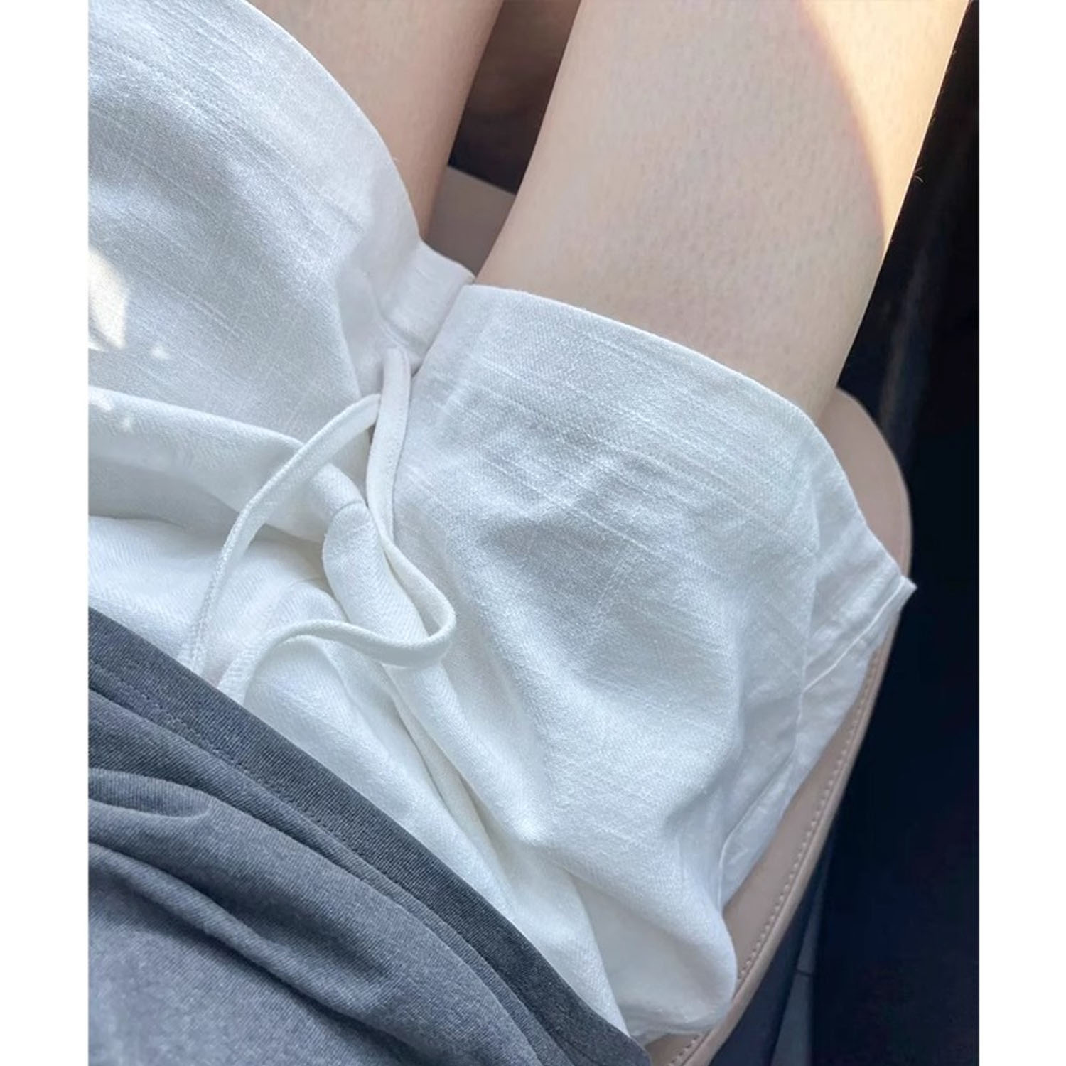 孕妇棉麻短裤子夏季薄款外穿白色宽松打底裤休闲显瘦A字阔腿热裤