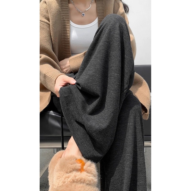 AUMS孕妇糯米阔腿裤垂感软糯舒适