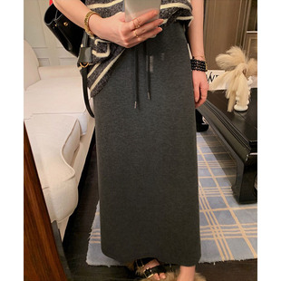 显瘦A字软糯直筒裙子秋冬 无托腹中长款 孕妇半身裙女秋装 2025新款