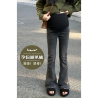 Осенние штаны-клёш для беременных, джинсовые леггинсы с поддержкой живота, штаны, новая коллекция