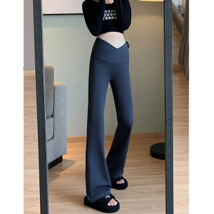 打底裤 2026新款 子春装 春夏季 薄款 低腰托腹弹力长裤 孕妇鲨鱼喇叭裤