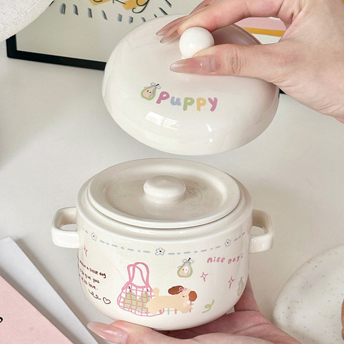 陶瓷炖盅家用带盖双盖隔水蒸盅