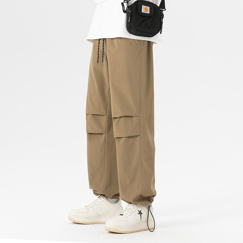 秋季ins潮牌日系工装裤宽松抽绳束脚裤潮高街复古男-5066-P40军绿,男装休闲裤,星座307-3(原516-1)