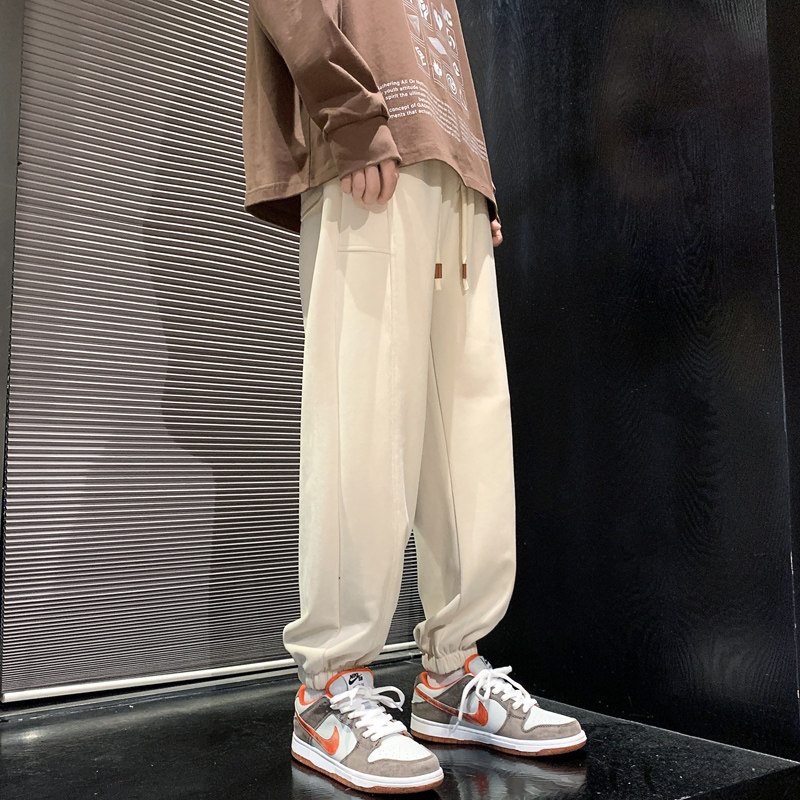 卫裤男潮牌宽松大码长裤休闲裤子春秋潮运动束脚裤-K659-P48卡其,男装休闲裤,星座307-3(原516-1)