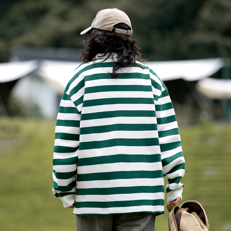情侣款秋季2024新款潮牌ins宽松口袋打底衫上衣服潮-2383-墨绿P55,男装卫衣,星座307-3(原516-1)