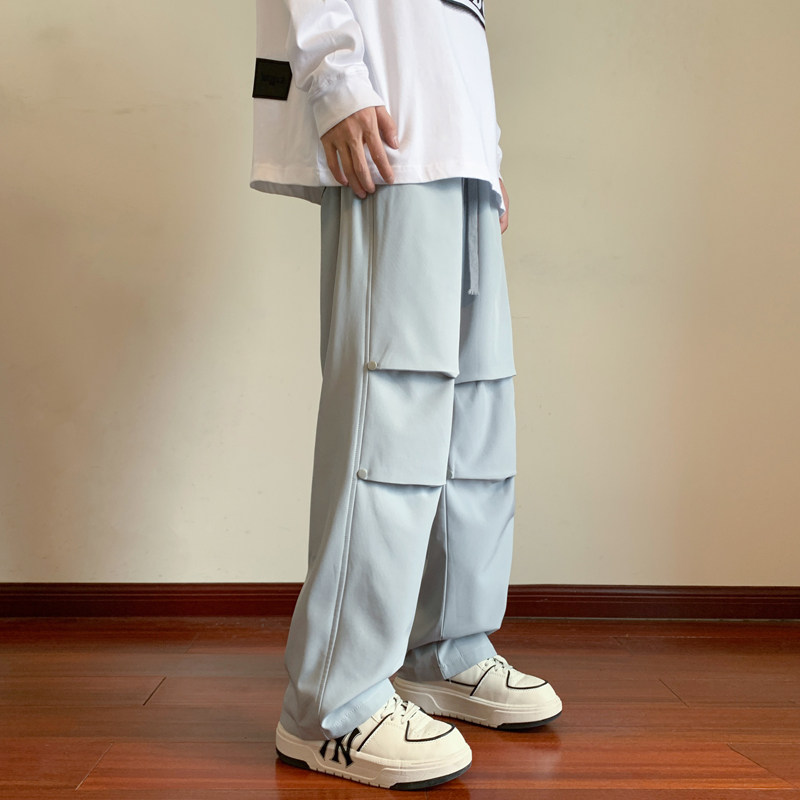 防水三合一冲锋裤男春夏季伞兵裤直筒宽松机能裤潮-K685-P38灰蓝,男装休闲裤,星座307-3(原516-1)