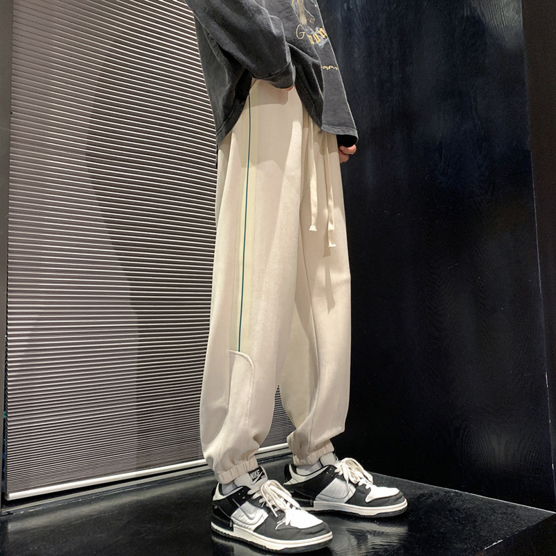 美式工装裤束脚裤男春夏哈伦裤子男宽松大码休闲裤-K660-P48深灰,男装休闲裤,星座307-3(原516-1)