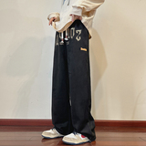 裤子男高街ins潮牌设计感小众卫裤美式嘻哈运动休闲裤-G01-P45杏，男装休闲裤，星座307-3(原516-1)