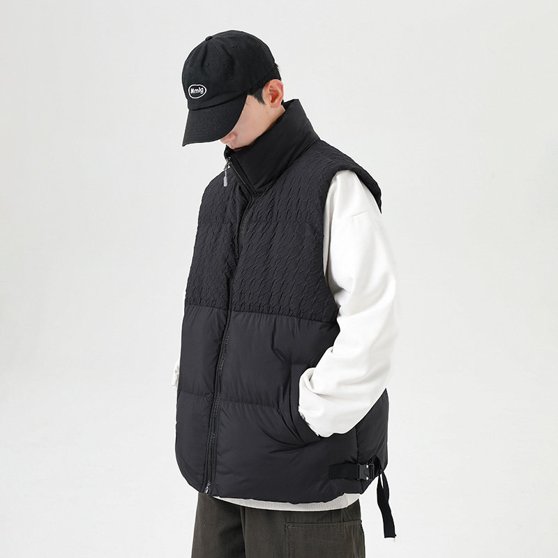 日系cityboy工装羽绒棉马甲冬季坎肩棉服休闲棉背心-8515-P70杏色,男装背心/马甲,星座307-3(原516-1)