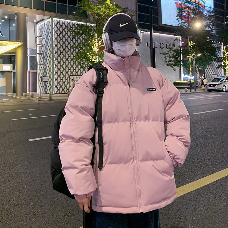 棉服男2024冬季新款立领面包服潮牌青少年棉衣棉袄外套-M01-P85黑,男装棉衣,星座307-3(原516-1)