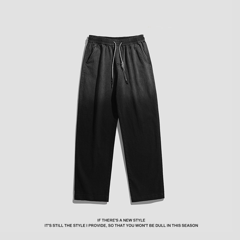 渐变直筒牛仔裤男2023新款高街ins潮春秋港风阔腿裤-5055-P55平铺,男装牛仔裤,星座307-3(原516-1)