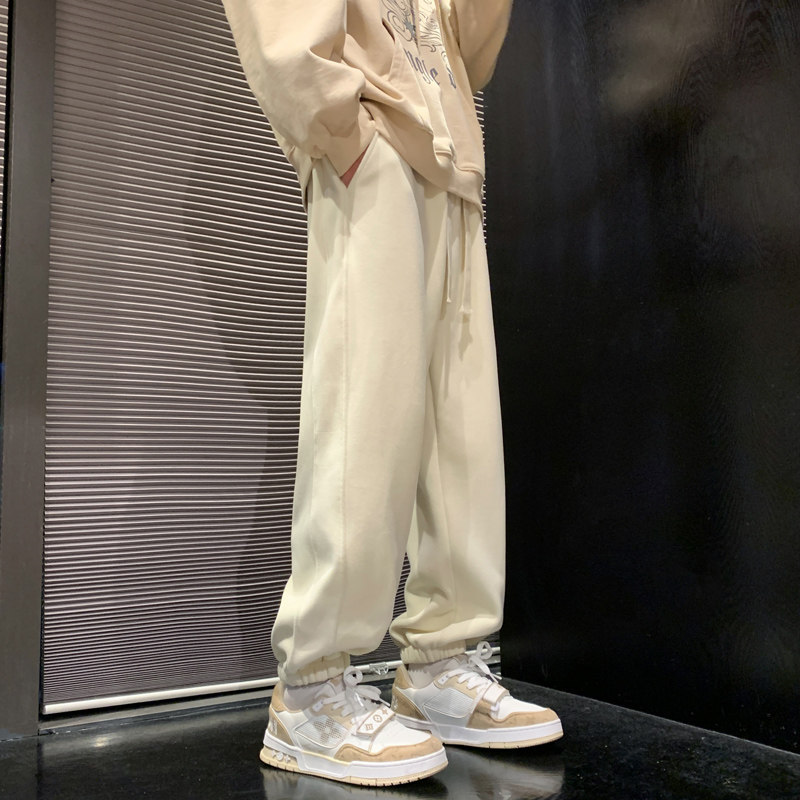 美式vibe裤子男秋冬潮牌加绒加厚休闲裤宽松大码束脚裤-K629-P45,男装休闲裤,星座307-3(原516-1)