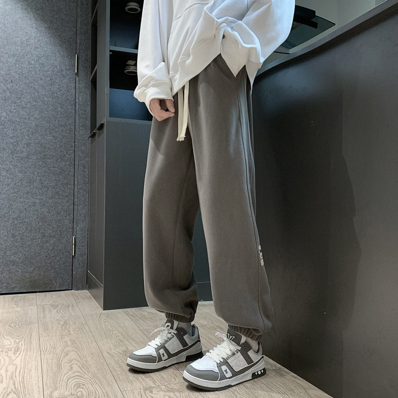 美式vibe裤子男秋冬潮牌加绒加厚休闲裤宽松大码束脚裤-K629-P45,男装休闲裤,星座307-3(原516-1)