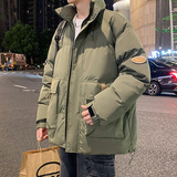冬季立领棉服男宽松ins工装夹克冬季加厚保暖外套潮-M881-P95咖啡，男装棉衣，星座307-3(原516-1)
