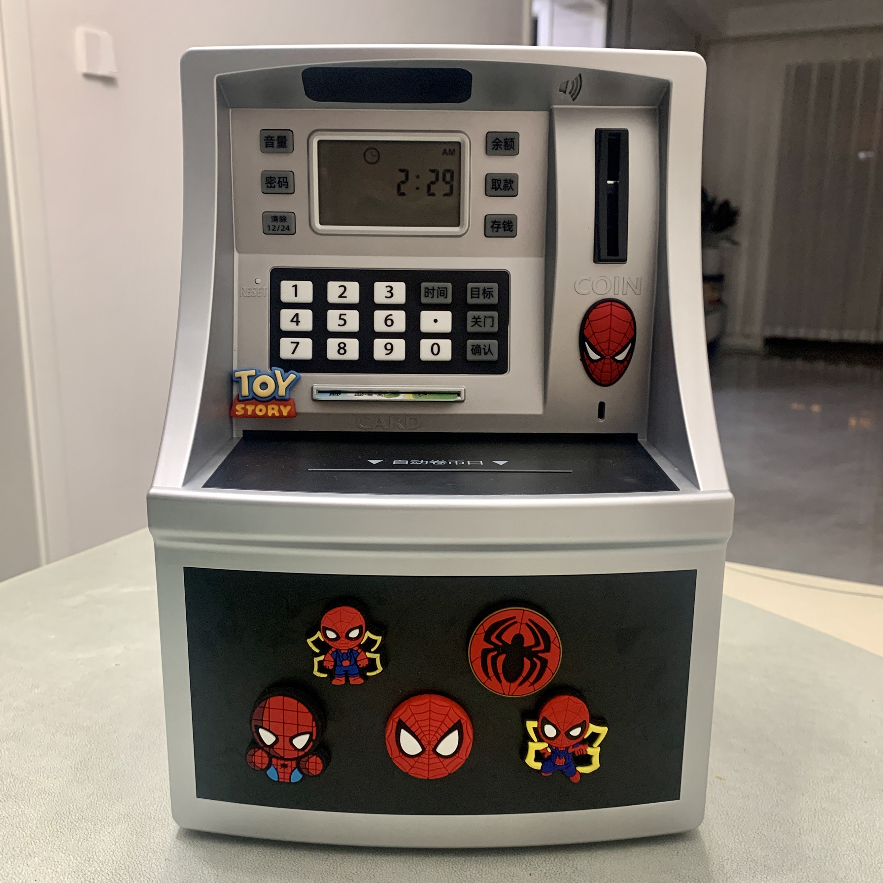 蜘蛛侠存钱罐玩具男孩ATM机10岁生日礼物儿童储蓄罐网红新款2025