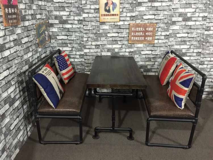 美式复古LOFT工业风铁艺沙发做旧咖啡厅酒吧桌椅卡座沙发组合在类目 商业/办公家具, 餐饮/烘焙家具, 卡座中 - 来自Buy2taobao.com提供专业的淘宝代购服务