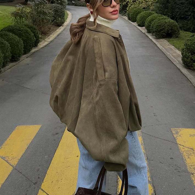 2025秋季飞行员夹克麂皮绒外套