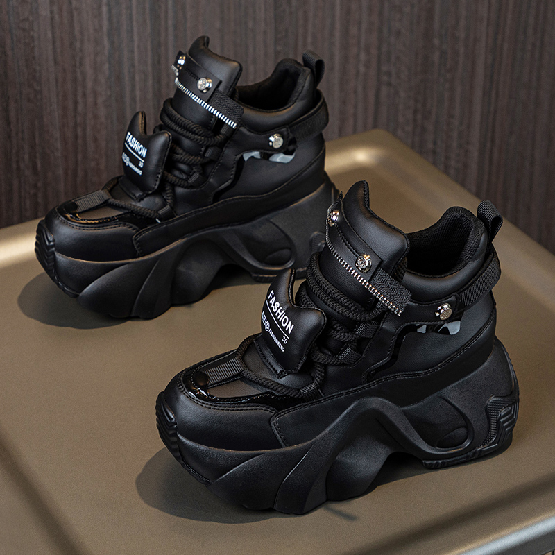 内增高厚底小个子老爹鞋女2025