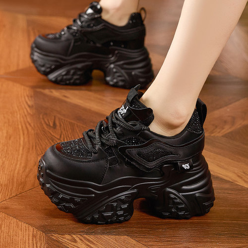 10cm内增高厚底老爹鞋女秋冬季