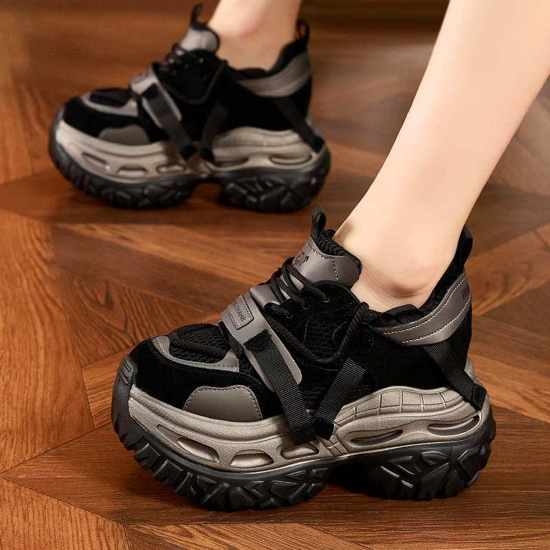 小个子内增高老爹鞋女2025新款