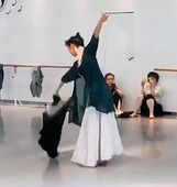 初见舞蹈服纱衣套装 飘逸中国风扇舞 古典舞练功服女成人身韵服披衫