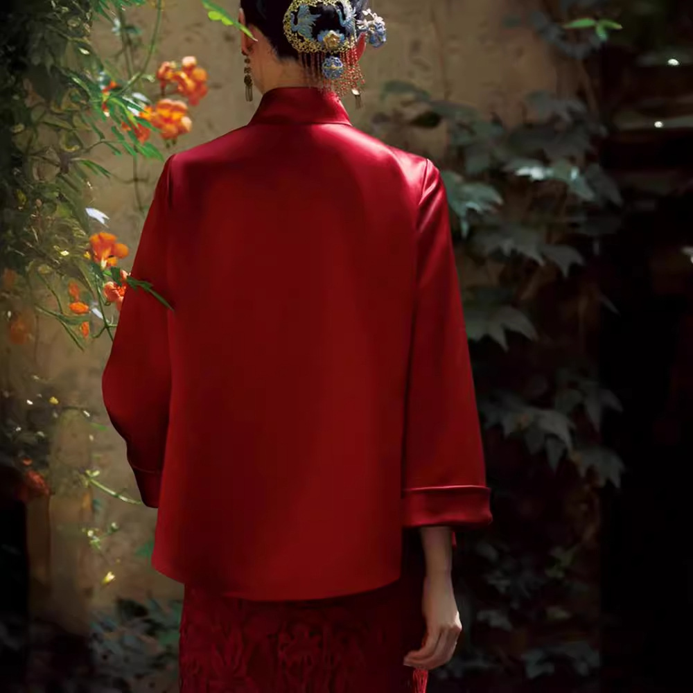 新中式旗袍敬酒服复古礼服