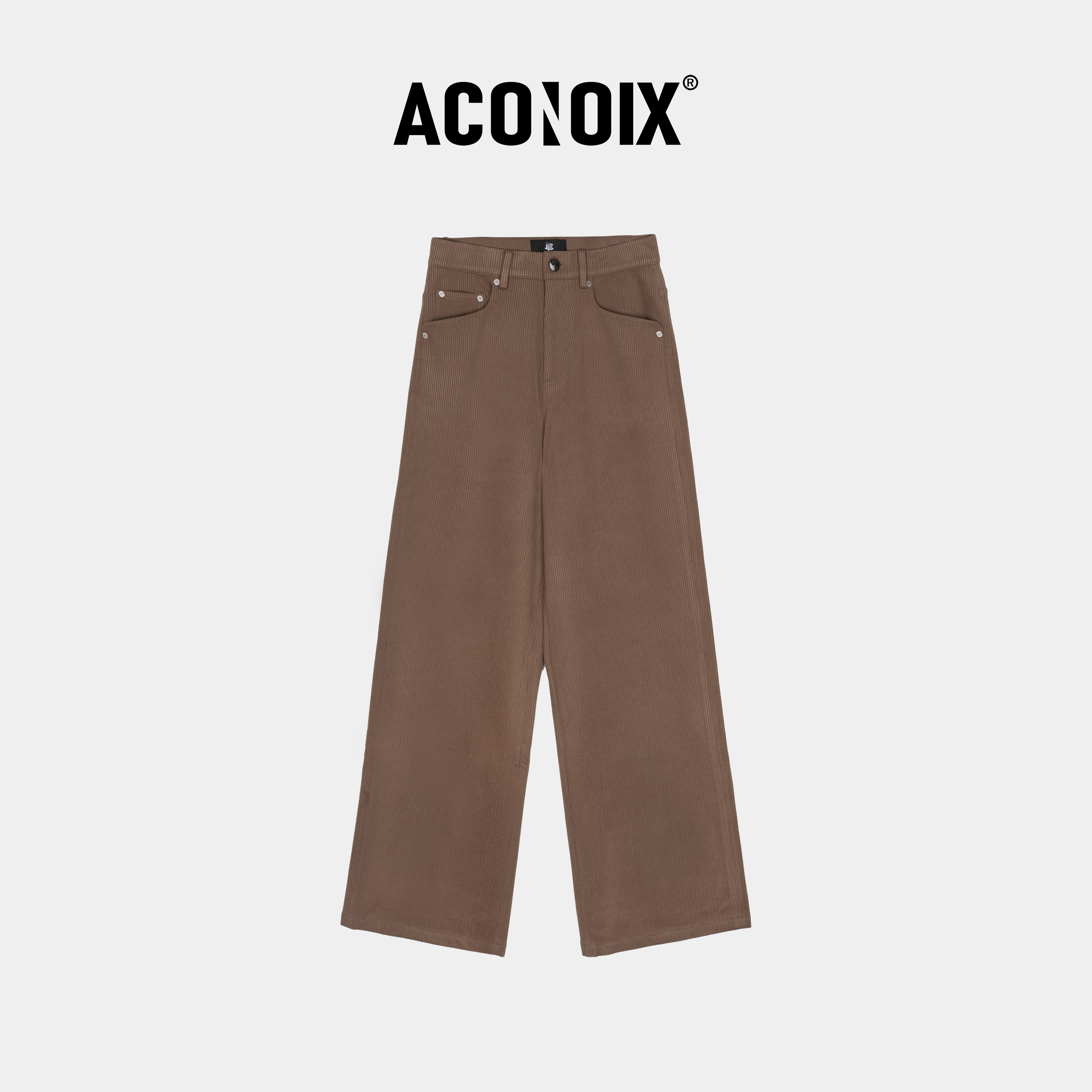 ACONOIX灯芯绒长裤棕色美拉德