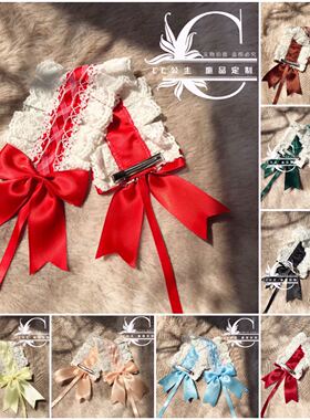 儿童公主风头饰百搭洋气发夹女童洛丽塔蝴蝶结发带西班牙配套发饰