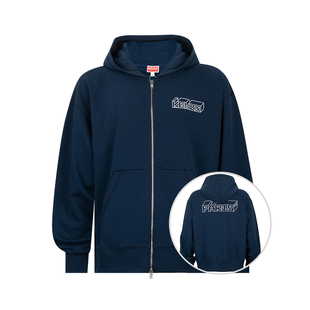 XY推广 秋冬新款 KENZO 高田贤三男字母logo全棉拉链连帽卫衣男士