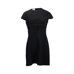 PRADA普拉达女士醋酸连衣裙小黑裙女春夏