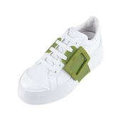 Roger 女士2026年新款 Vivier女Viv Skate皮革圆头系带低帮休闲鞋